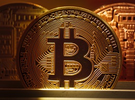 Close up of Bitcoin