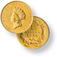 Indian Gold Dollar Type II Gold Coin