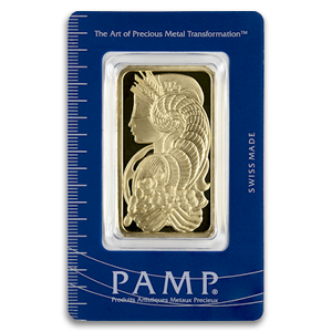 50 Gram Pamp Gold Bar (New w/Assay, Types Vary)