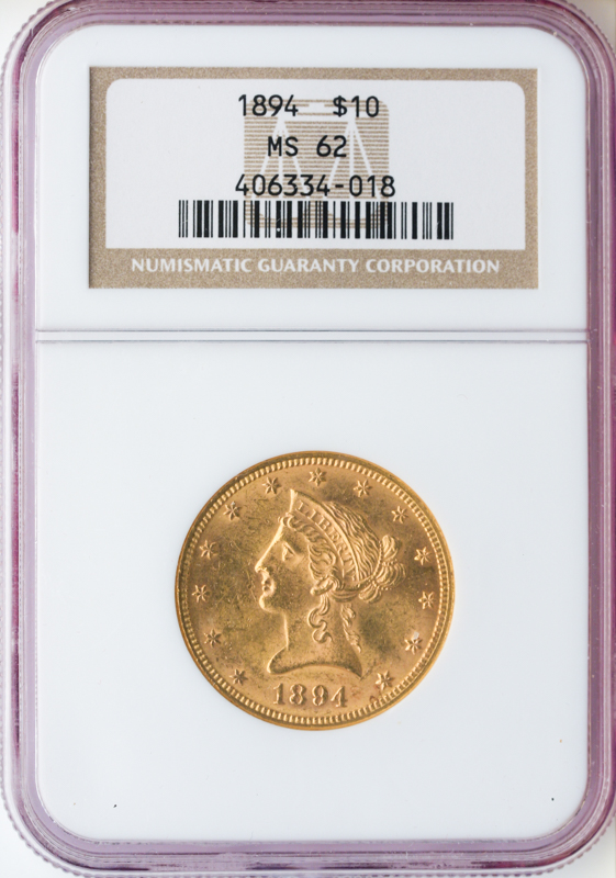 $10 Liberty Certified MS62 (Dates/Types Vary)