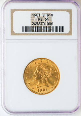 $10 Liberty MS64 Certified (Dates/Types Vary)