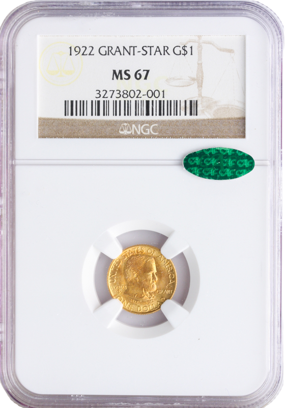 1922 Grant $1 Gold Commemorative With Star NGC MS67 CAC