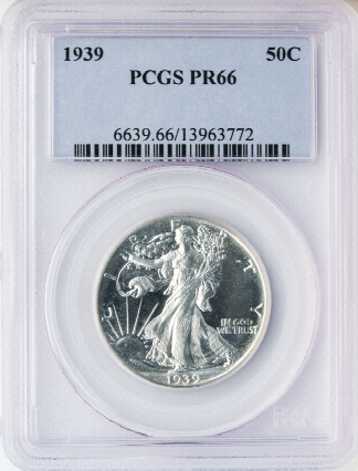 1939 Walking Liberty Half Dollar PCGS PR66 1939 Walking Liberty Half Dollar PCGS PR66