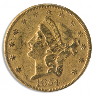 1854 $20 Liberty Large Date PCGS XF45 CAC 1854 $20 Liberty Large Date PCGS XF45 CAC