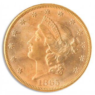 1865-S $20 Liberty Brother Jonathan NGC MS64 1865-S $20 Liberty Brother Jonathan NGC MS64