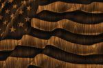 American flag in monochrome