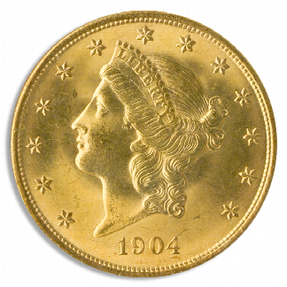 1904 $20 Liberty NGC Mint State 65(MS65) CAC 1904 $20 Liberty NGC Mint State 65(MS65) CAC