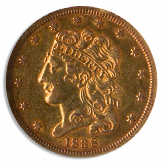 1838 $5 Classic NGC AU55 1838 $5 Classic NGC AU55