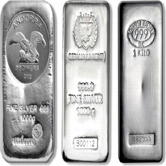 1 Kilo Silver Bar (Types and Conditions Vary) 1 Kilo Silver Bar (Types and Conditions Vary)
