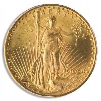 1924 $20 Saint Gaudens PCGS MS66 CAC 1924 $20 Saint Gaudens PCGS MS66 CAC