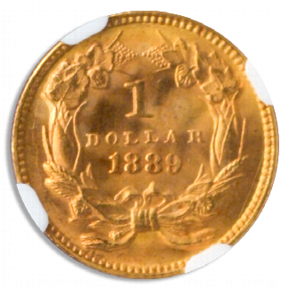 1889 Gold $1 Type 3 NGC MS67 CAC 1889 Gold $1 Type 3 NGC MS67 CAC