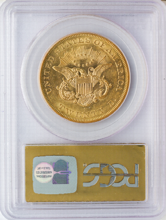1856-S $20 Liberty SSCA SPLTS PCGS AU58 CAC 1856-S $20 Liberty SSCA SPLTS PCGS AU58 CAC