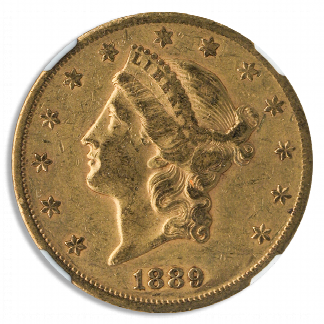 1889-CC $20 Liberty NGC XF45 CAC 1889-CC $20 Liberty NGC XF45 CAC