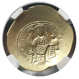 Byzantine Empire Nicephorus Christ Nomisma Cupped NGC AU Byzantine Empire Nicephorus Christ Nomisma Cupped NGC AU