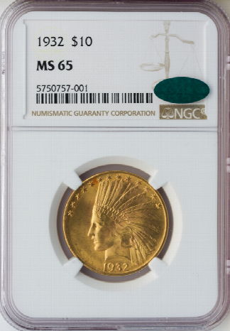 1932 $10 Indian NGC MS65 CAC 1932 $10 Indian NGC MS65 CAC