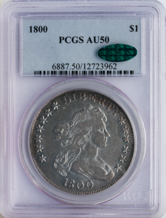 1800 Draped Bust $1 PCGS AU50 CAC 1800 Draped Bust $1 PCGS AU50 CAC