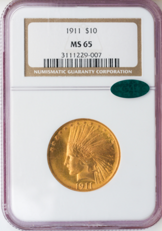 1911 $10 Indian NGC MS65 CAC 1911 $10 Indian NGC MS65 CAC