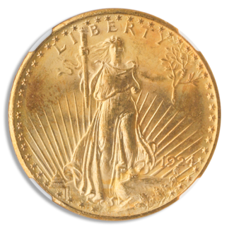 1924 $20 Saint Gaudens NGC MS66 CAC 1924 $20 Saint Gaudens NGC MS66 CAC