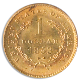 $1 Gold Type 1 Certified MS64 (Dates/Types Vary)