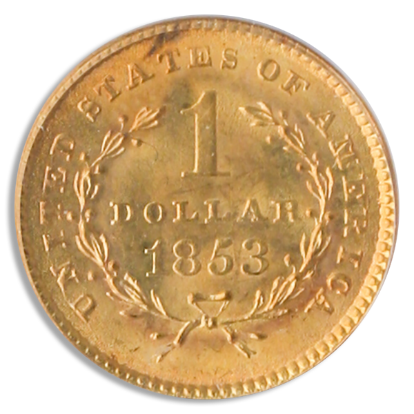 $1 Gold Type 1 Certified MS64 (Dates/Types Vary)