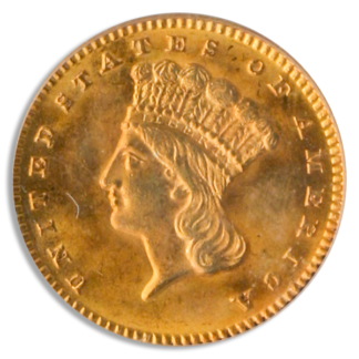 $1 Gold Type 3 Certified MS64 (Dates/Types Vary)