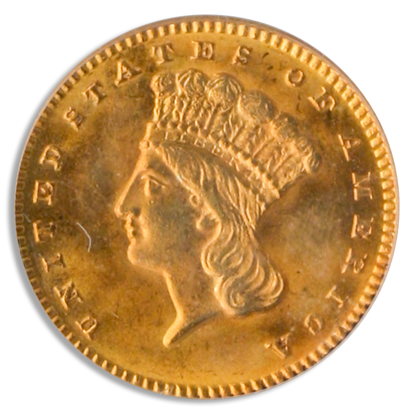$1 Gold Type 3 Certified MS64 (Dates/Types Vary) $1 Gold Type 3 Certified MS64 (Dates/Types Vary)