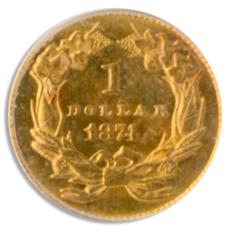$1 Gold Type 3 Certified MS64