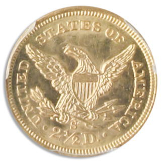 1857-S $2 1/2 Liberty SSCA POD PCGS MS63 CAC 1857-S $2 1/2 Liberty SSCA POD PCGS MS63 CAC