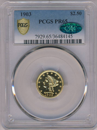 1903 $2 1/2 Liberty PCGS PR65 CAC