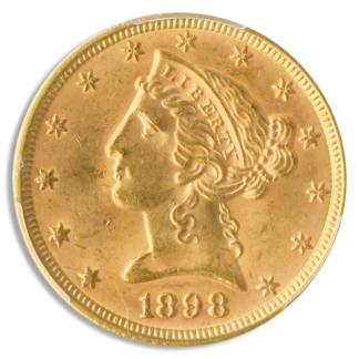 1898 $5 Liberty PCGS MS564 CAC