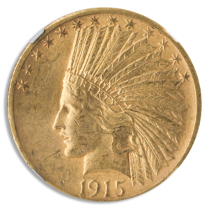 1915-S $10 Indian NGC AU58 CAC