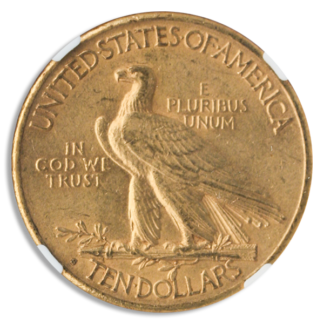 1915-S $10 Indian NGC AU58 CAC 1915-S $10 Indian NGC AU58 CAC