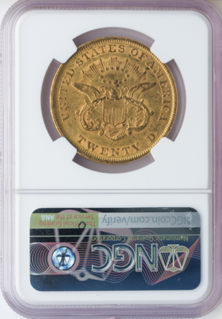 1853/2 $20 Liberty NGC AU55 CAC 1853/2 $20 Liberty NGC AU55 CAC