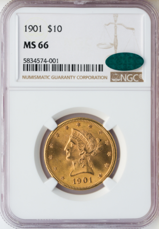 1901 $10 Liberty NGC MS66 CAC