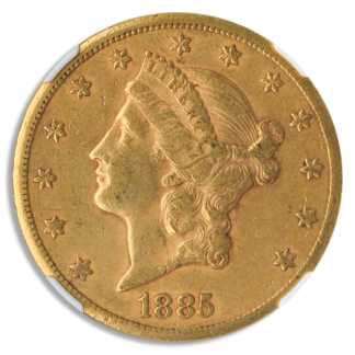 1885-CC $20 Liberty NGC AU53