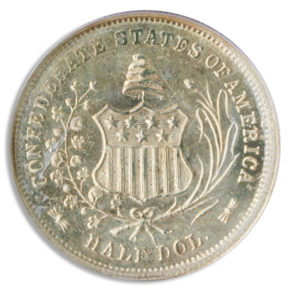 1861 Half Dollar CSA Restrike Silver Coin PCGS Mint State 64(MS64) CAC 1861 Half Dollar CSA Restrike Silver Coin PCGS Mint State 64(MS64) CAC
