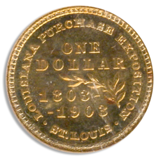 1903 $1 Jefferson Commemorative Gold Coin PCGS Mint State 65(MS65) 1903 $1 Jefferson Commemorative Gold Coin PCGS Mint State 65(MS65)