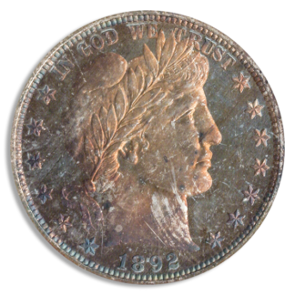 1892 Barber Half Dollar NGC PR66