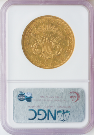 1861-O $20 Liberty NGC AU53
