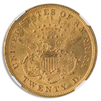 1873 $20 Liberty Open 3 NGC AU58 CAC 1873 $20 Liberty Open 3 NGC AU58 CAC