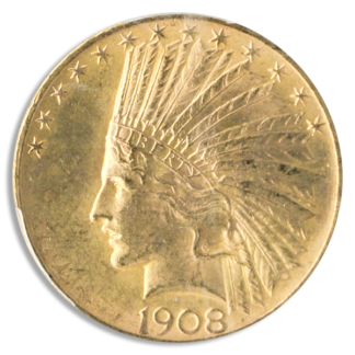 1908 $10 Indian With Motto PCGS MS63 CAC 1908 $10 Indian With Motto PCGS MS63 CAC