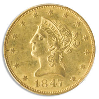 1847-O $10 Liberty PCGS MS61 CAC 1847-O $10 Liberty PCGS MS61 CAC