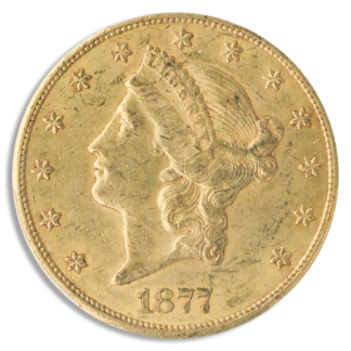 1877-CC $20 Liberty PCGS AU55 CAC 1877-CC $20 Liberty PCGS AU55 CAC