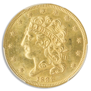 1838 Half Eagle Obverse