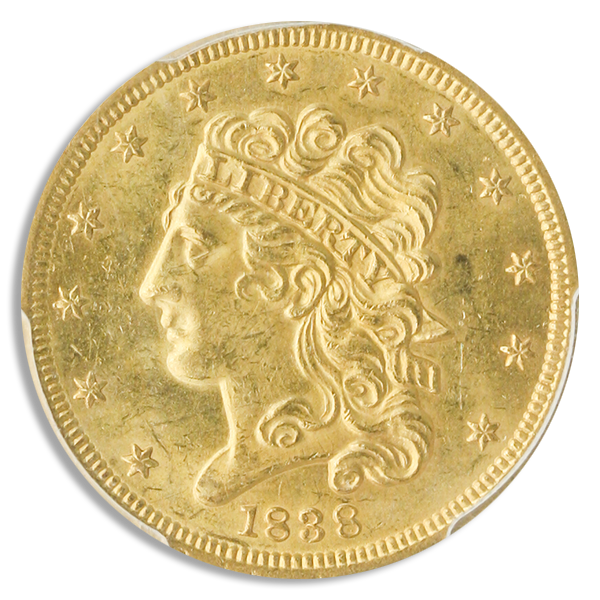 1838 Half Eagle Obverse