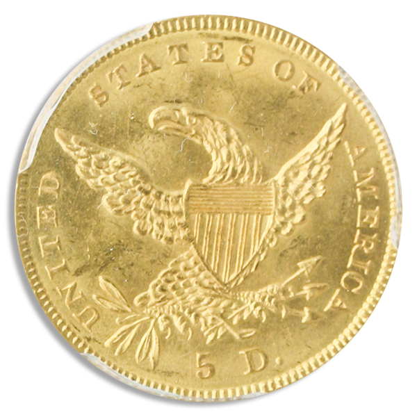 1838 $5 Classic PCGS MS63 CAC + 1838 $5 Classic PCGS MS63 CAC +