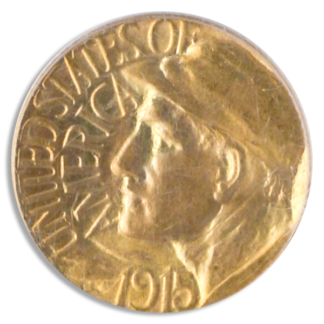 1915-S Panama Pacific Gold Commemorative $1 PCGS MS65 1915-S Panama Pacific Gold Commemorative $1 PCGS MS65
