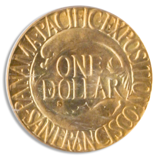 1915-S Panama Pacific Gold Commemorative $1 PCGS MS65 1915-S Panama Pacific Gold Commemorative $1 PCGS MS65