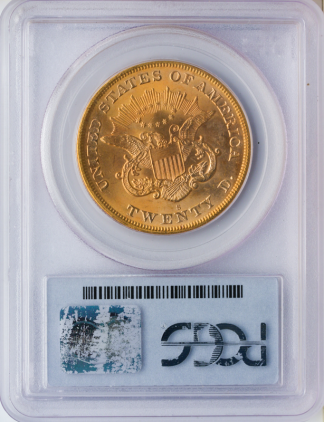 1865-S $20 Liberty Brother Jonathan PCGS MS64 CAC 1865-S $20 Liberty Brother Jonathan PCGS MS64 CAC