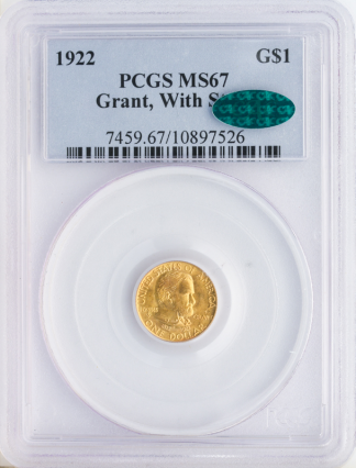 1922 Grant $1 With Star PCGS MS67 CAC 1922 Grant $1 With Star PCGS MS67 CAC